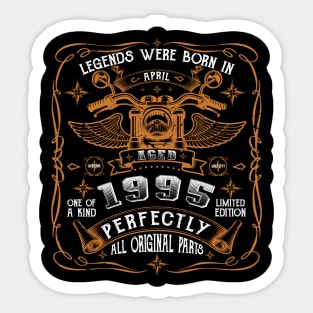 Legends Born In April 1995 26th Birthday Gift Sticker